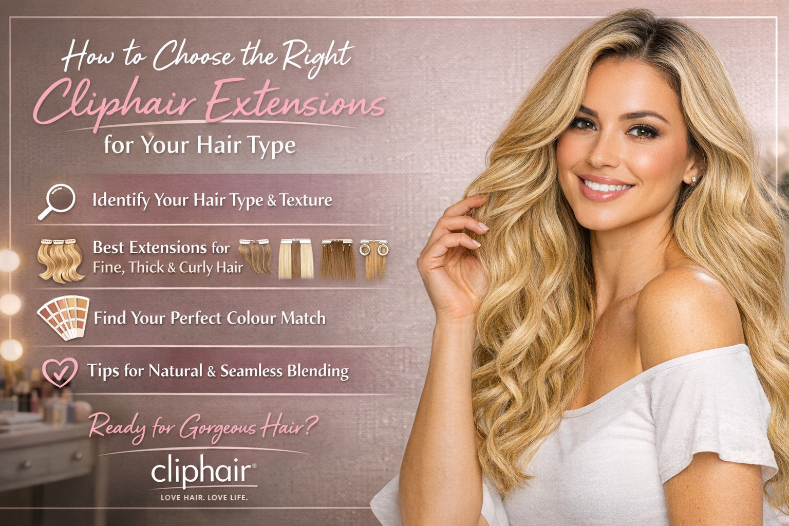 How to Choose the Right Cliphair Extensions for Your Hair Type