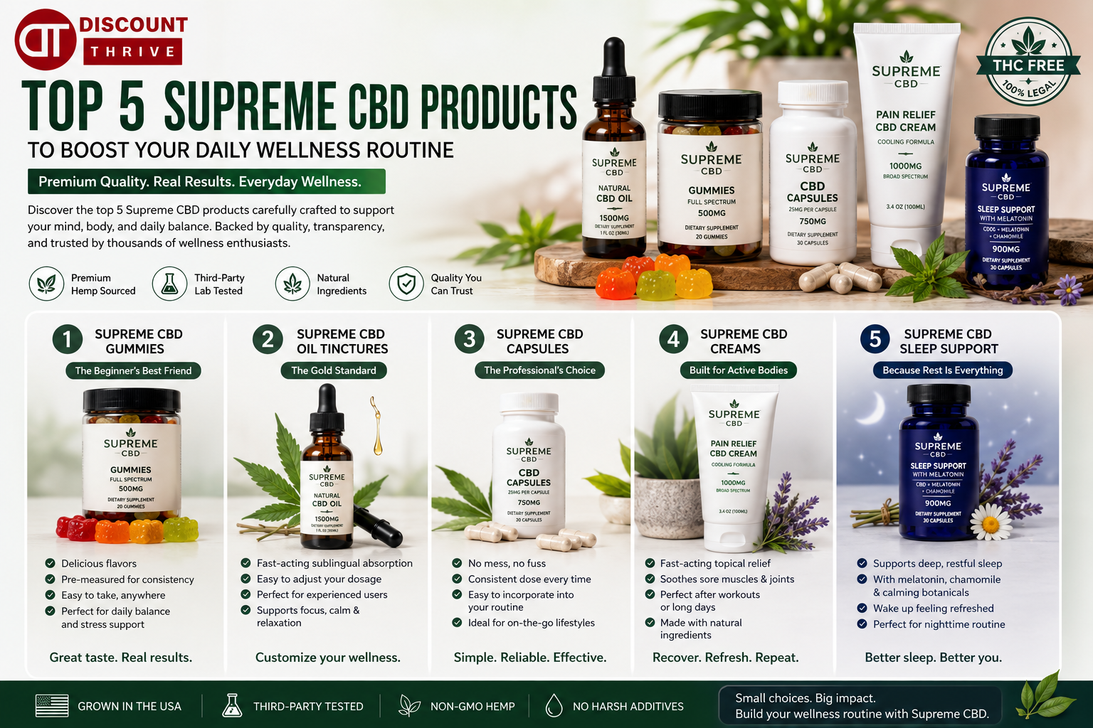 Top 5 Supreme CBD Products to Boost Your Daily Wellness Routine