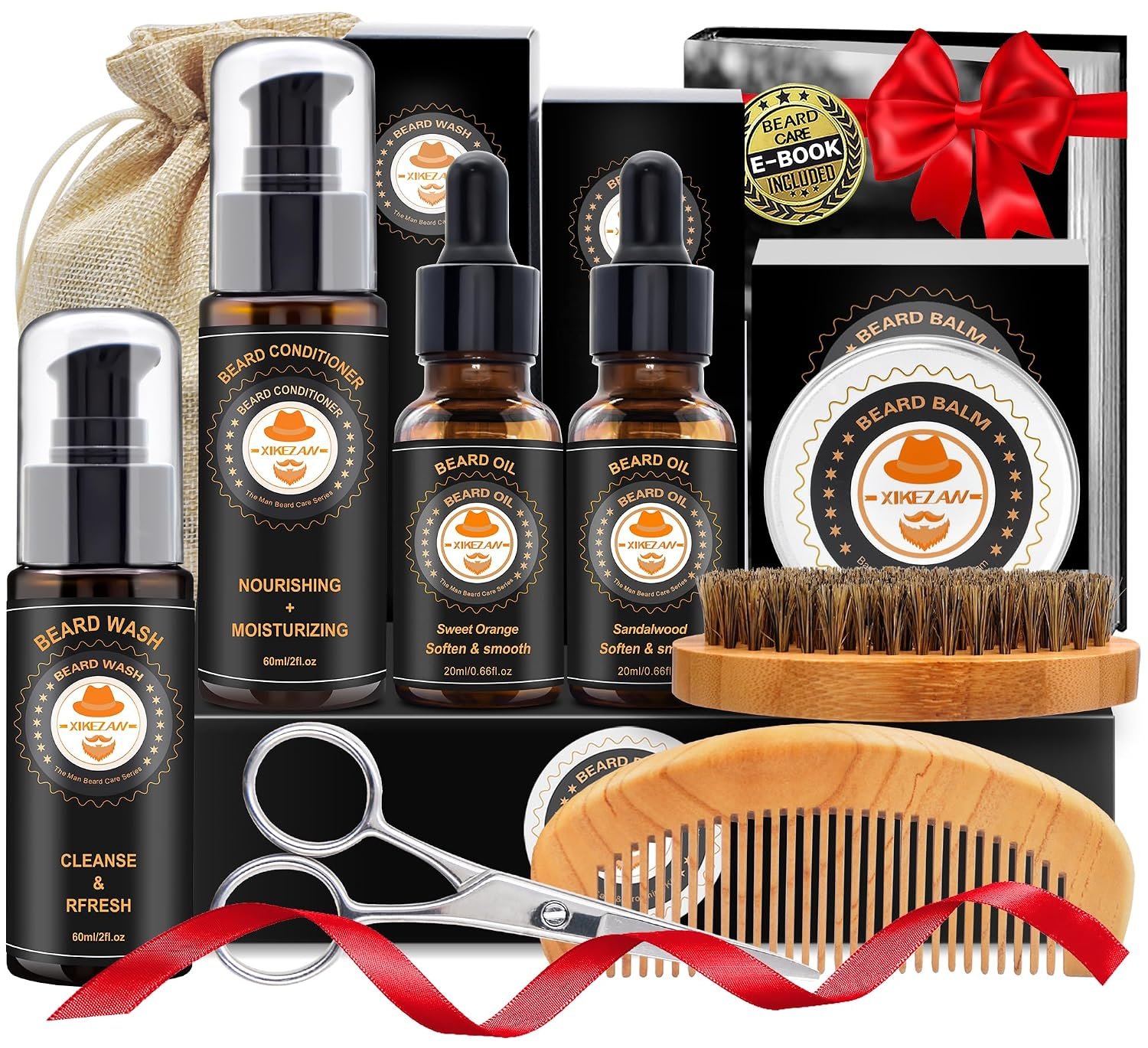 Beard Kit Christmas Stocking Stuffers Gifts Set for Men Him Grooming & Care