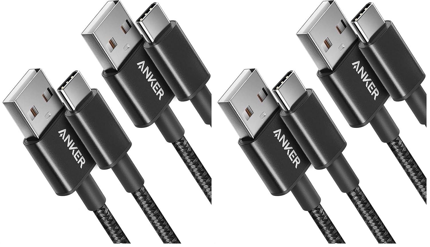 Anker USB C Cable 4-Pack, 3FT Fast Charging