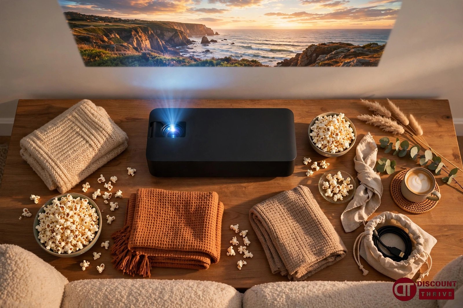 Dangbei 4K laser projector home cinema with large wall projection (Dangbei discount code guide)