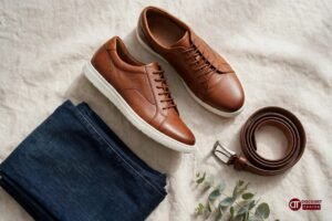 ECCO discount code 2026: premium leather shoes flat-lay, newsletter savings and clearance deals