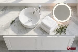 Code promo Salledebain Online : meuble de salle de bain moderne avec vasque et miroir LED