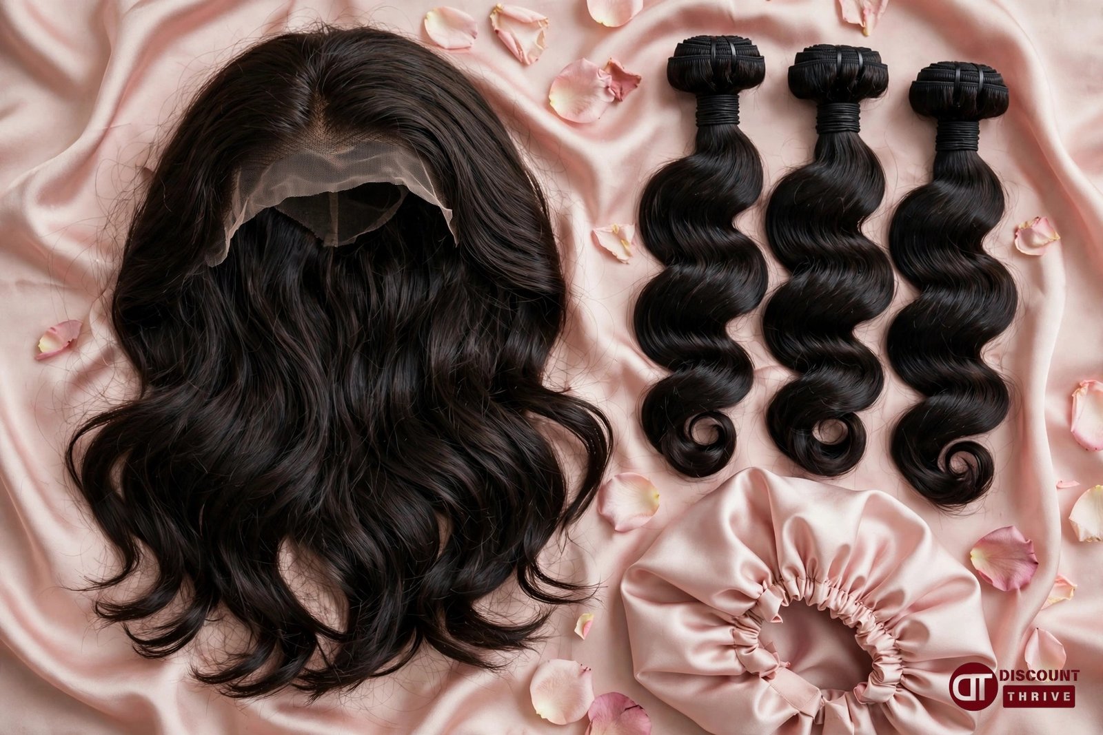 UNice discount code guide featured image — UNice human hair wigs and bundles flat-lay